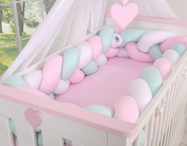 Knot bumper XXL-  white-pink-mint - Image 4