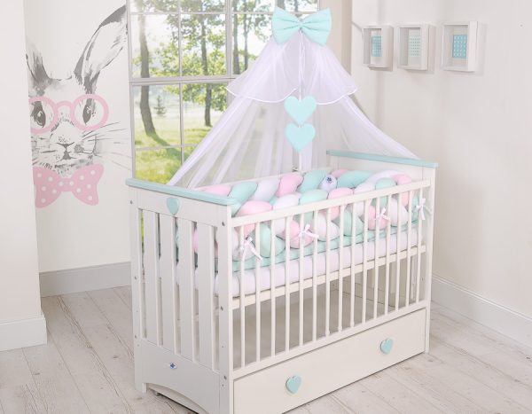 Knot bumper XXL-  white-pink-mint - Image 6