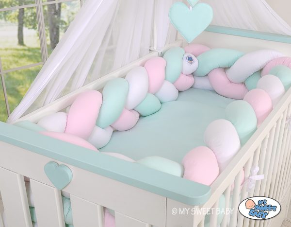 Knot bumper XXL-  white-pink-mint - Image 7