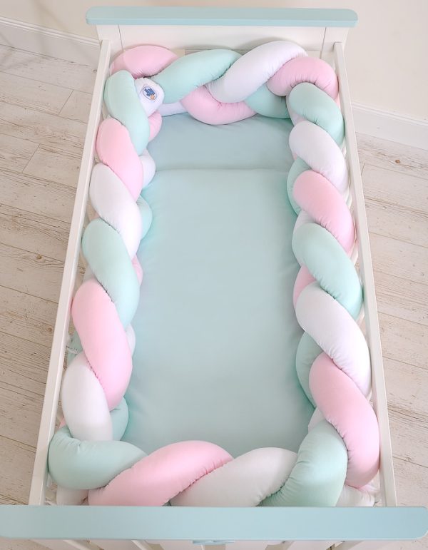 Knot bumper XXL-  white-pink-mint - Image 9