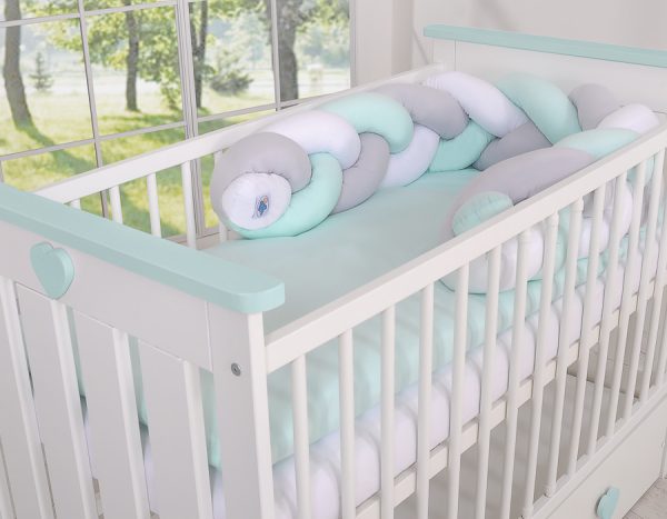 Knot bumper- white-gray-mint - Image 6