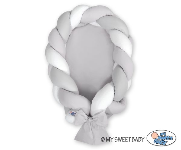 Braided baby nest 2 in 1 - white-gray - Image 2