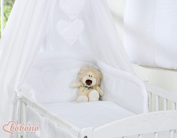 Canopy made of fabric- Hanging Hearts white - Image 3