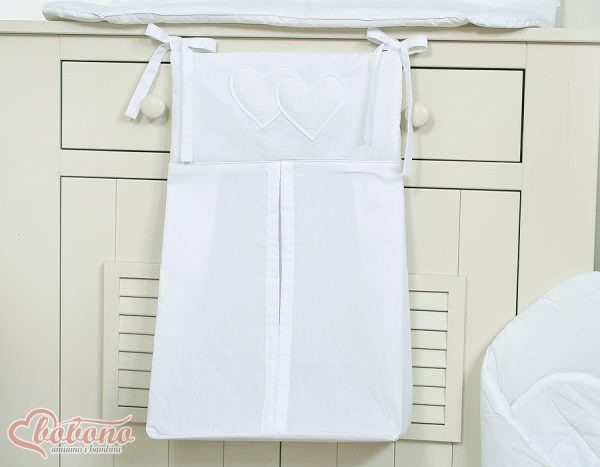 Diaper bag- Hanging Hearts white - Image 2