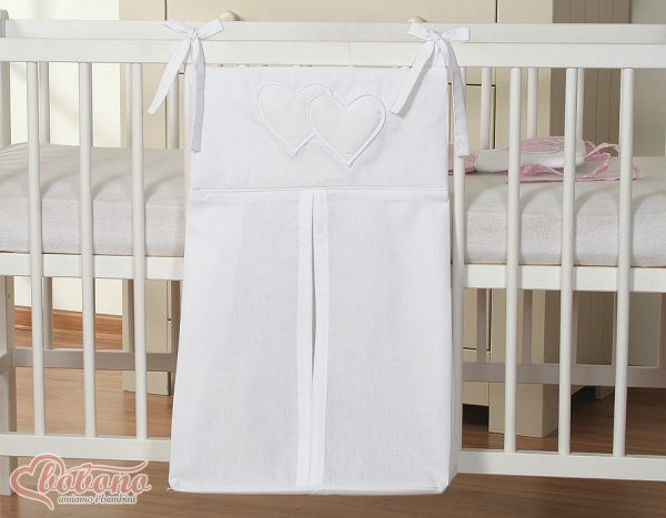 Diaper bag- Hanging Hearts white - Image 3