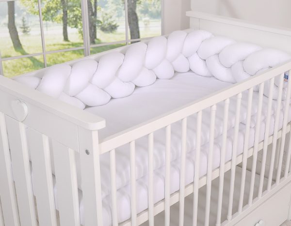 Wooden baby cot  120x60cm Lorenzo III white, with teething rail - Image 7