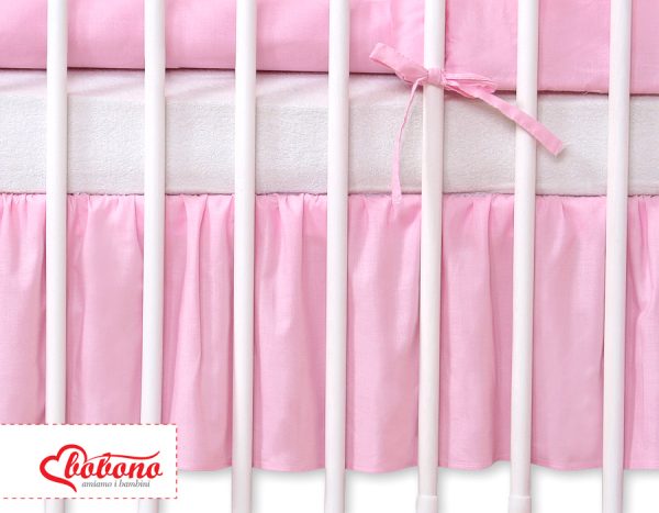 Dust Ruffle-Masking flounce 140x70cm- Hanging Hearts pink - Image 3