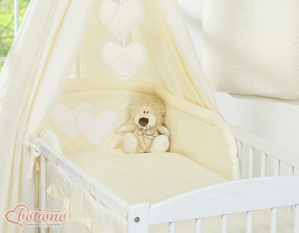 Canopy made of fabric- Hanging Hearts cream - Image 3
