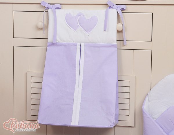 Diaper bag- Hanging Hearts lilac - Image 2