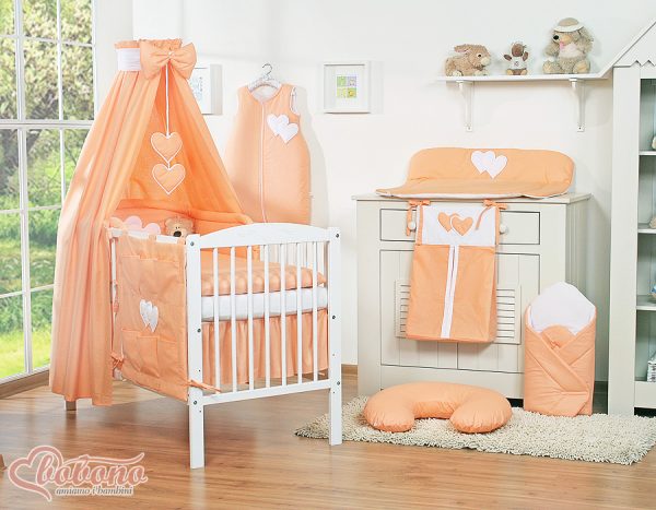 Canopy made of fabric- Hanging Hearts orange - Image 2