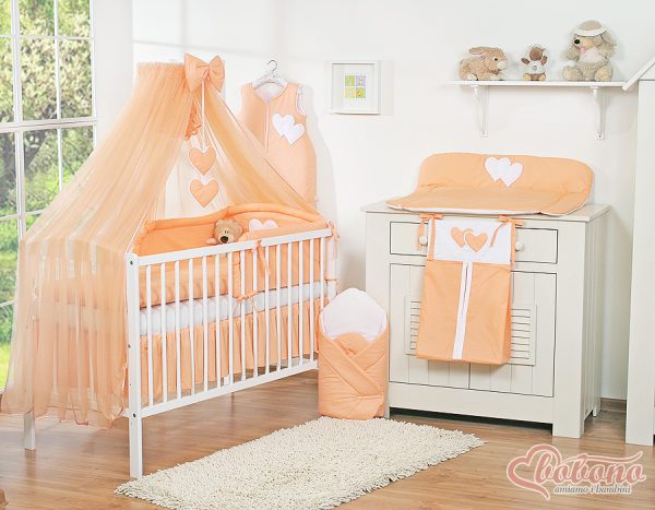 Mosquito-net made of chiffon- Hanging Hearts peach - Image 4