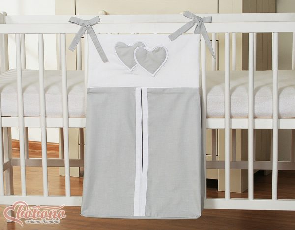 Diaper bag- Hanging Hearts grey - Image 3