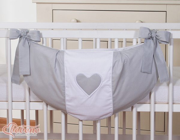 Toys bag- Hanging Hearts grey - Image 2