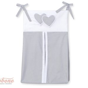 Diaper bag- Hanging Hearts grey