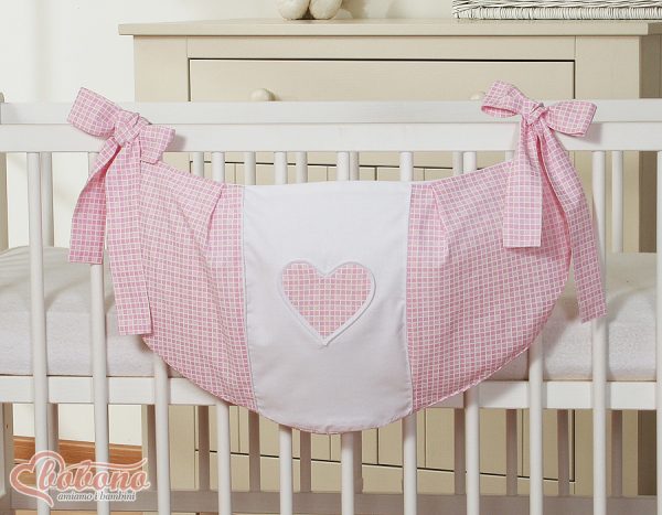 Toys bag- Hanging Hearts pink checkered - Image 2