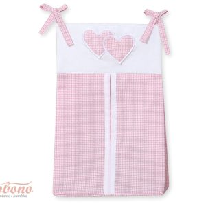 Diaper bag- Hanging Hearts pink checkered