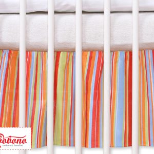 Dust Ruffle-Masking flounce 140x70cm- Hanging Hearts ornage strips