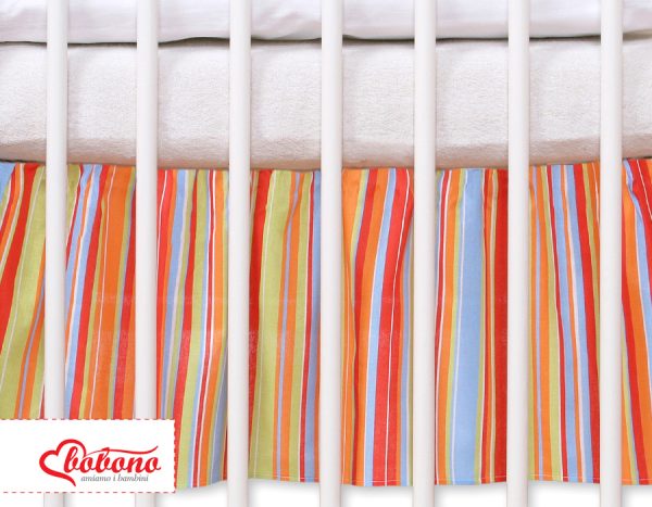 Dust Ruffle-Masking flounce 140x70cm- Hanging Hearts ornage strips