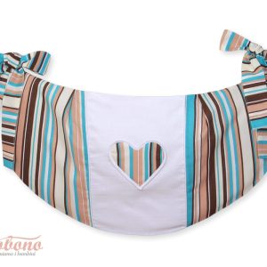 Toys bag- Hanging Hearts brown strips