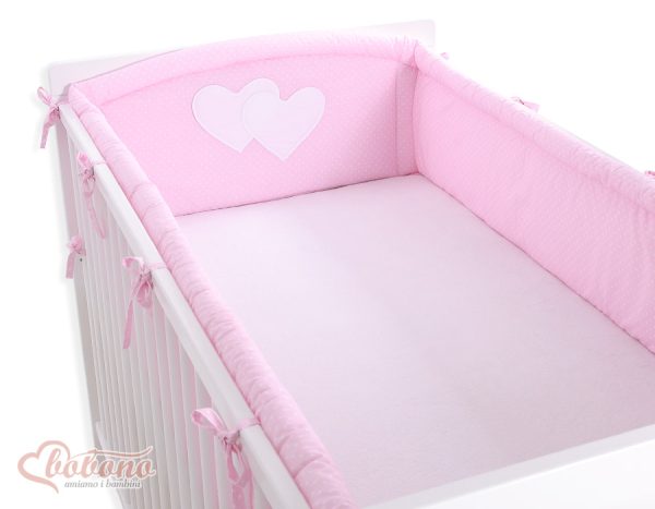 Universal bumper XXL- Hanging Hearts white polka dots on pink - Image 4