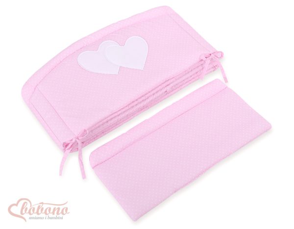 Universal bumper XXL- Hanging Hearts white polka dots on pink - Image 5