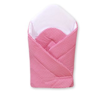 Baby nest with stiffenig - Basic dark pink checkered