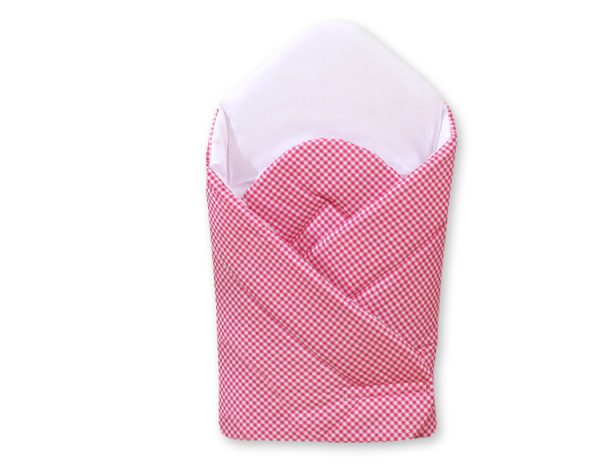 Baby nest with stiffenig - Basic dark pink checkered