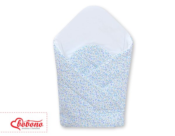 Babynest with stiffening- Hanging Hearts little blue flowers - Image 2