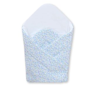 Babynest with stiffening- Hanging Hearts little blue flowers