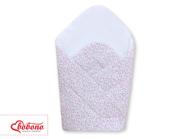 Babynest with stiffening- Hanging Hearts little pink flowers - Image 2