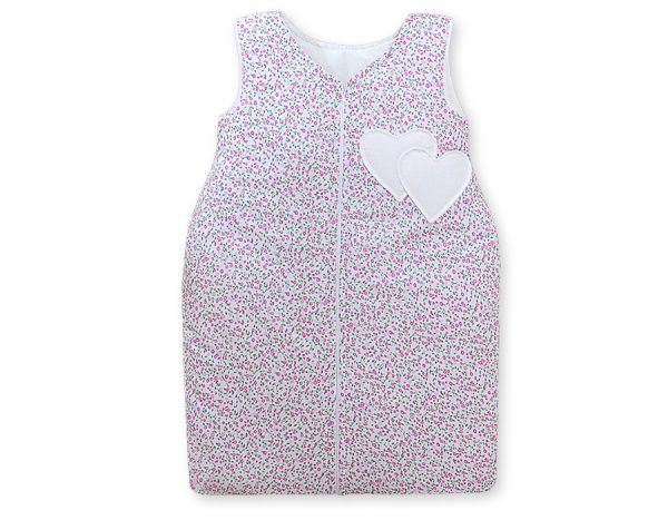 Sleeping bag- Hanging hearts pink flowers