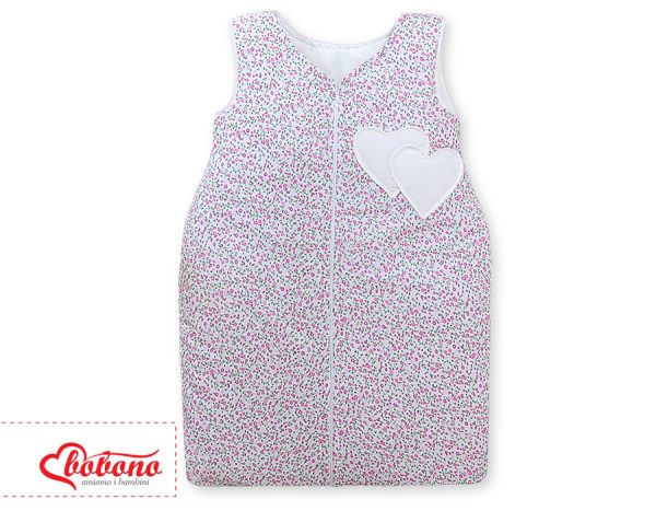 Sleeping bag- Hanging hearts pink flowers - Image 2