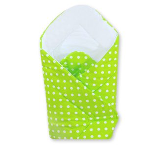 Babynest - white dots on green