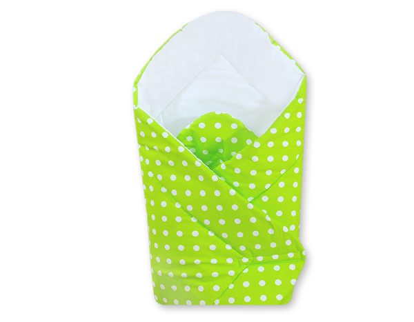 Babynest - white dots on green