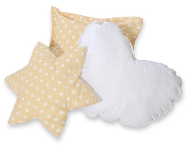 3pcs pillow set - Bright dots on beige - Image 2