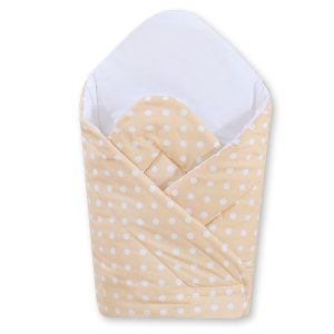 Babynest with stiffening- white dots on beige
