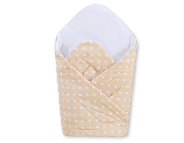 Babynest with stiffening- white dots on beige