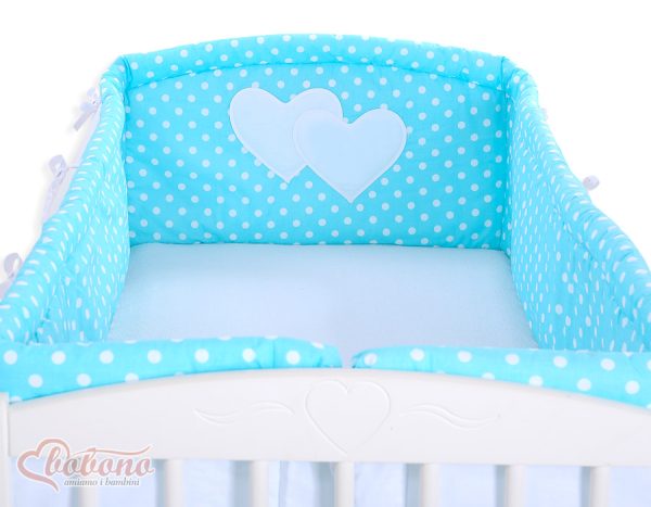 Universal bumper XXL- Hanging Hearts white dots on turquoise - Image 2