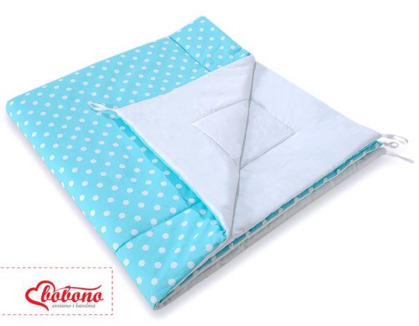 Double-sided teepee playmat- White dots on turquoise - Image 2