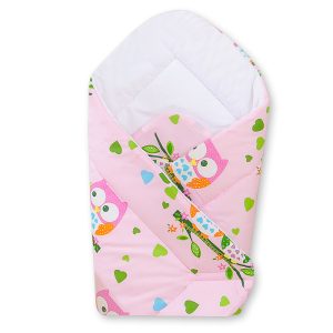 Baby nest with stiffenig- Basic pink owls