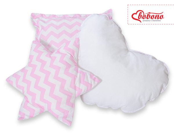 3pcs pillow set - Chevron pink - Image 4