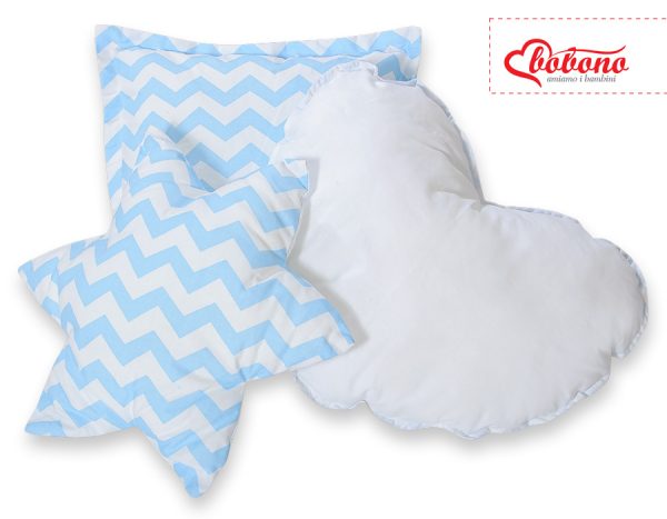 3pcs pillow set -  Chevron blue - Image 4