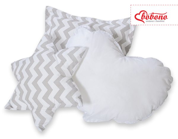3pcs pillow set - Chevron grey - Image 4