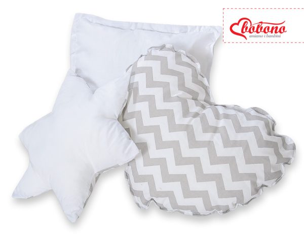 3pcs pillow set - Chevron grey - Image 2