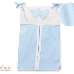 Diaper bag- Hanging Hearts blue strips