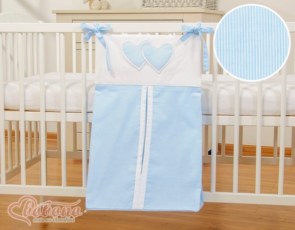 Diaper bag- Hanging Hearts blue strips - Image 5