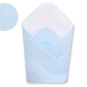 Babynest with stiffening- Hanging Hearts blue strips