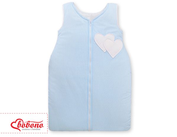 Sleeping bag- Hanging hearts blue strips - Image 2