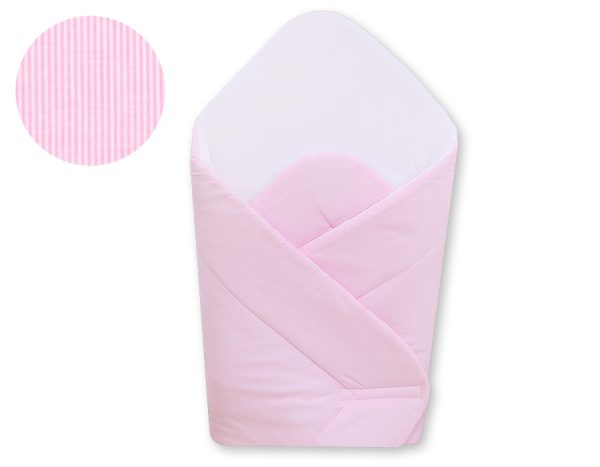 Babynest with stiffening- Hanging Hearts pink strips