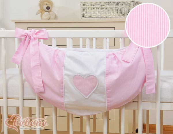 Toys bag- Hanging Hearts pink strips - Image 4